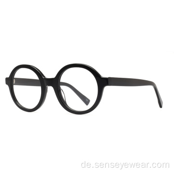 Vintage Round Design Unisex Acetat optische Rahmenbrille